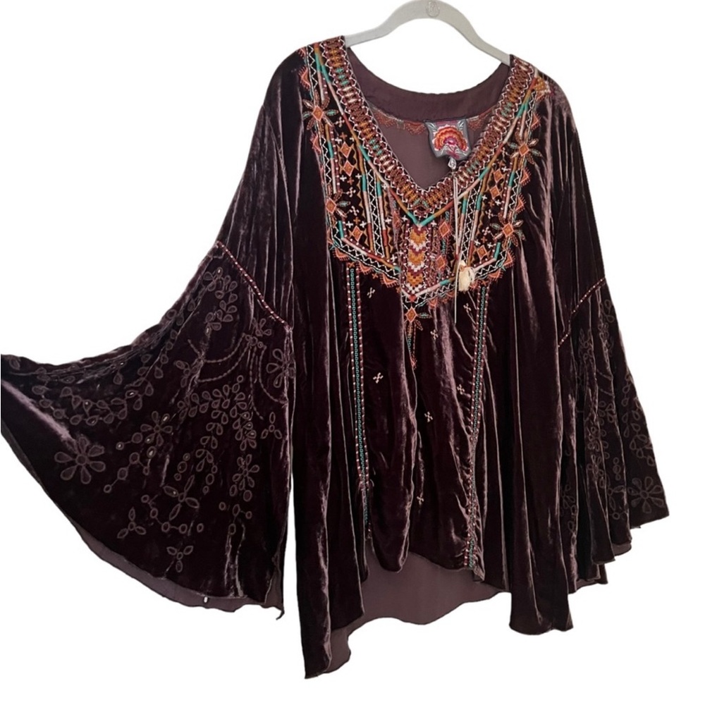 Johnny was velvet swing blouse xl